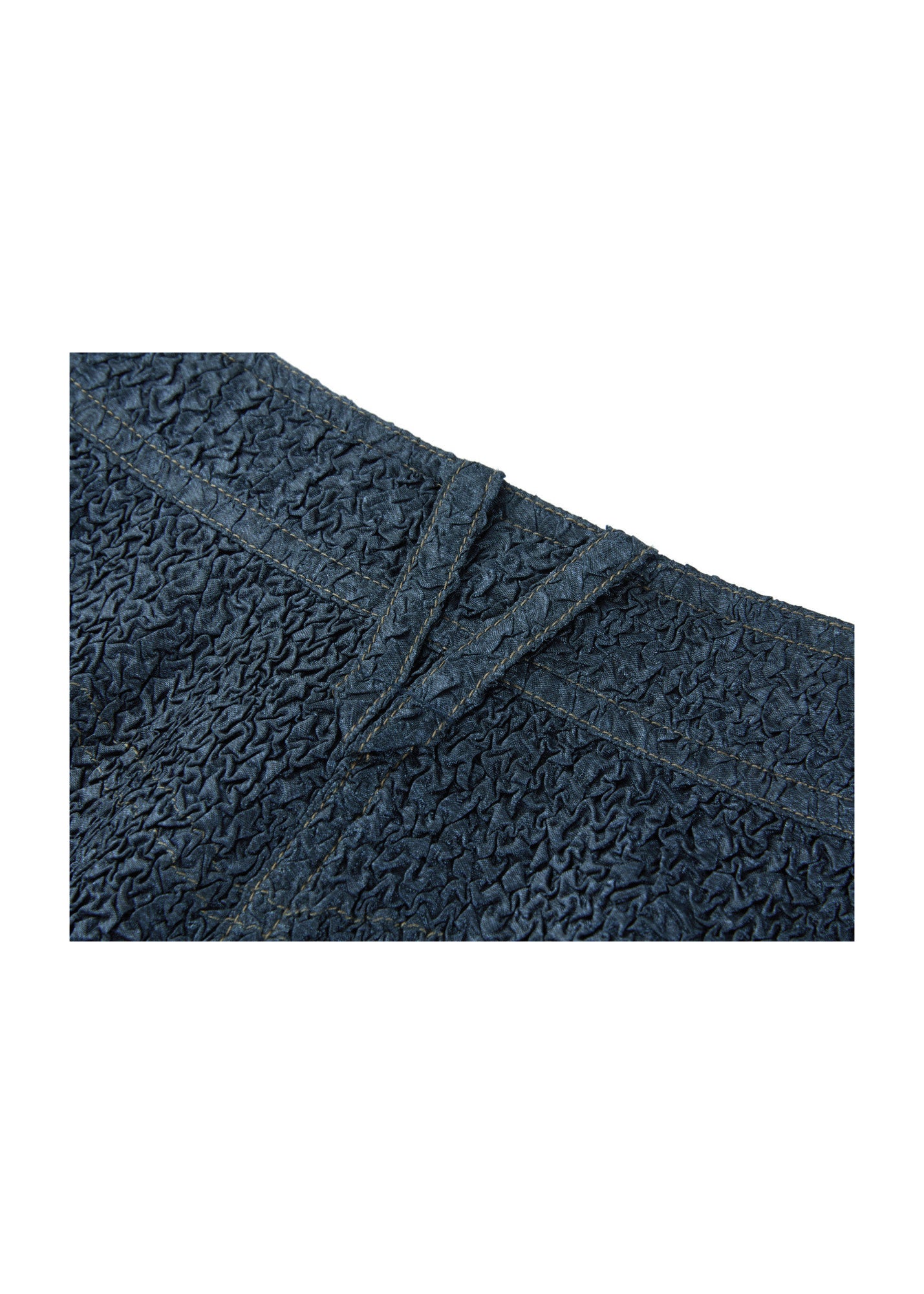 Textured Straight Pants | Navy