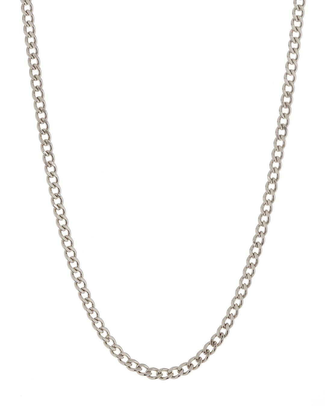 The Classique Skinny Curb Chain (5mm) - Silver | Plated Silver