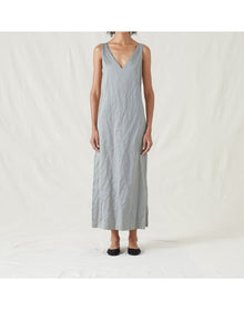 The Deep Column Dress | Pewter