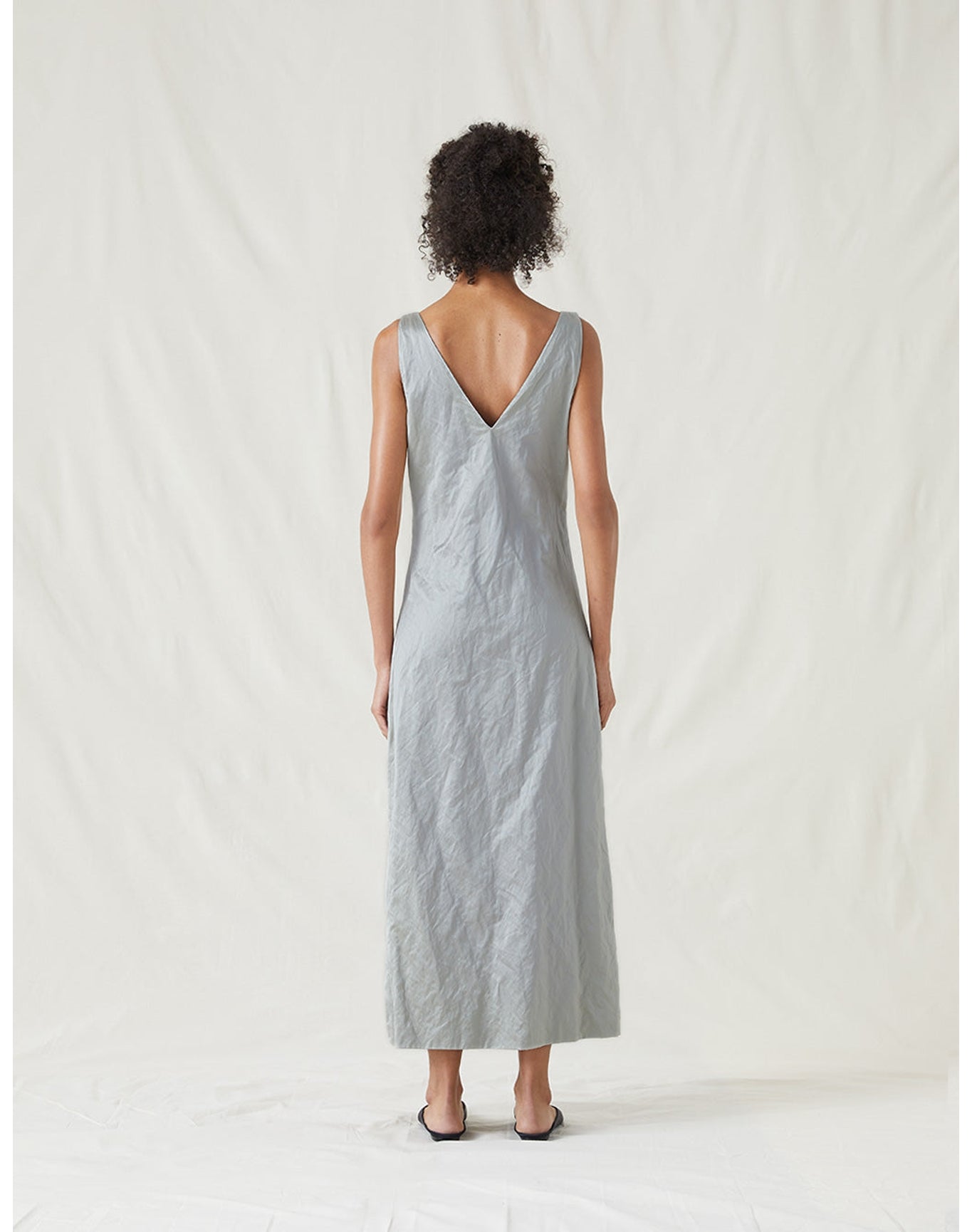 The Deep Column Dress | Pewter