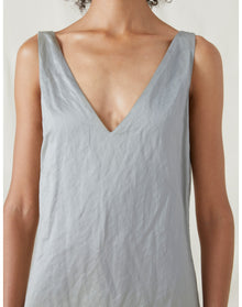 The Deep Column Dress | Pewter