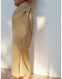 The Sarong Skirt In Wave Stripe | Copper
