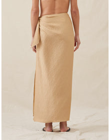 The Sarong Skirt In Wave Stripe | Copper