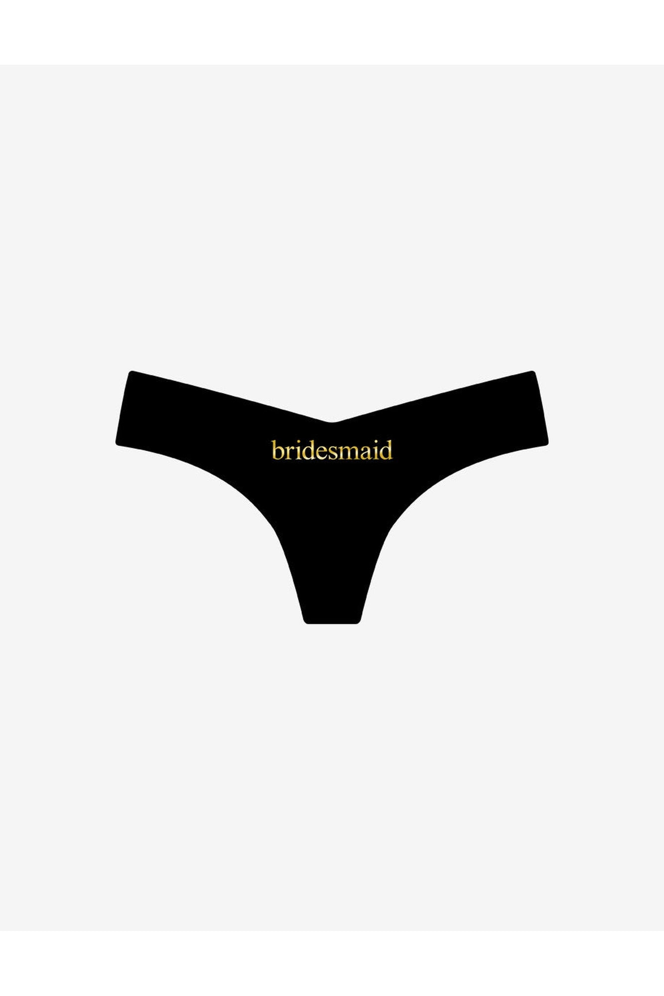 Thong with Appliqué | Bridesmaid Black