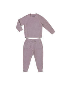 Toddler | Cozychic Lite Blocked Ribbed Set | Deep Taupe