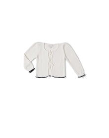 Toddler | Cozychic Lite Scalloped Cardi | Cream-Carbon