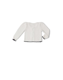 Toddler | Cozychic Lite Scalloped Cardi | Cream-Carbon