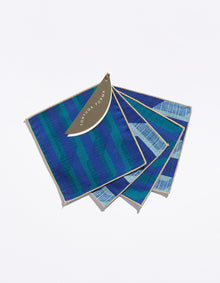 Cocktail Napkins Double Sided Stripe | Marine