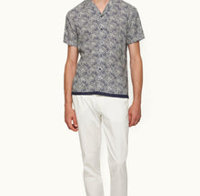 Travis Floral Print Capri Collar Shirt | Midnight Navy