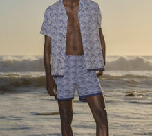 Travis Floral Print Capri Collar Shirt | Midnight Navy