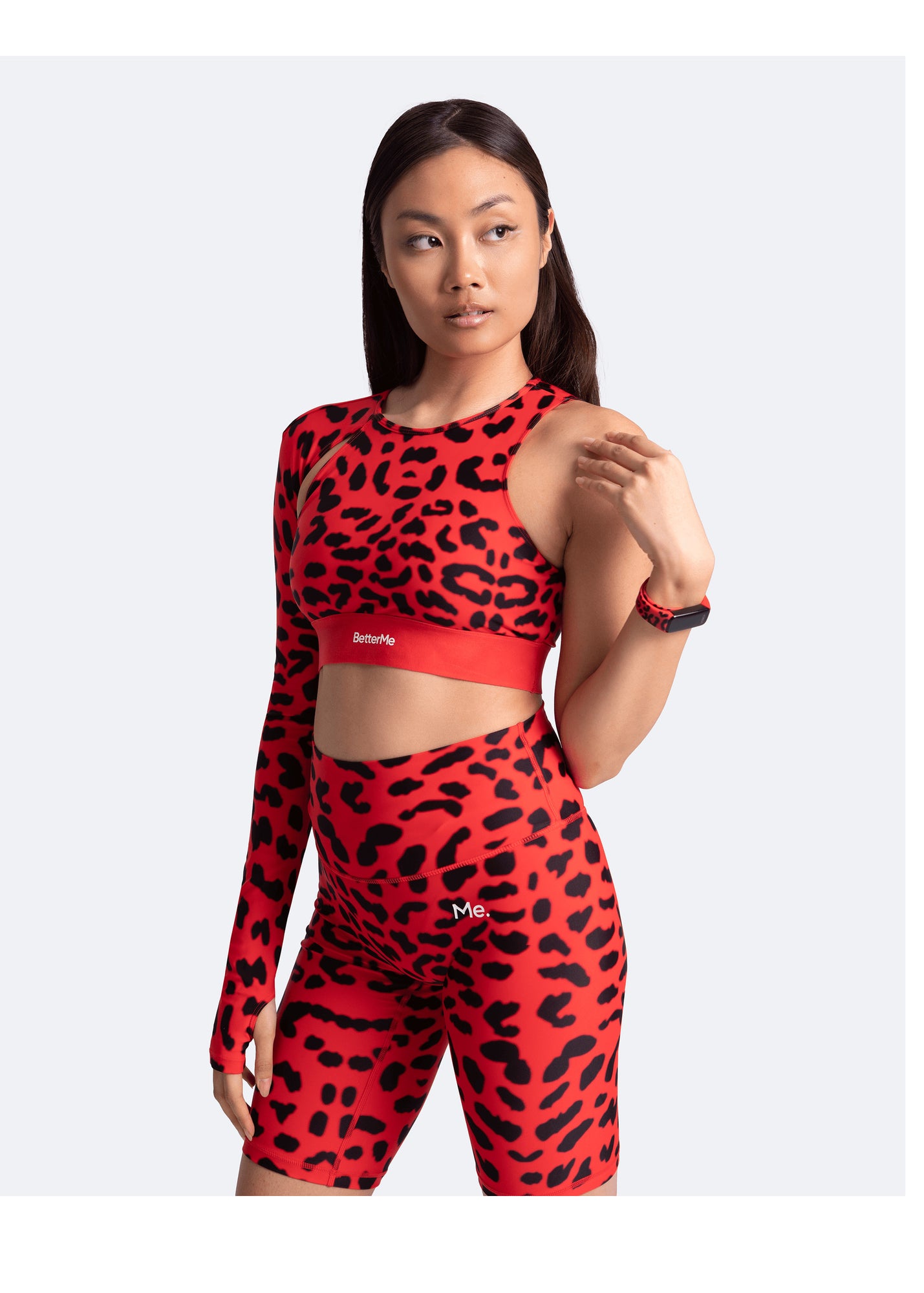 Trendy One-Shoulder Top | Red Leo