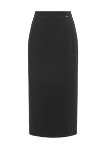 Triacetate Pencil Skirt | Black