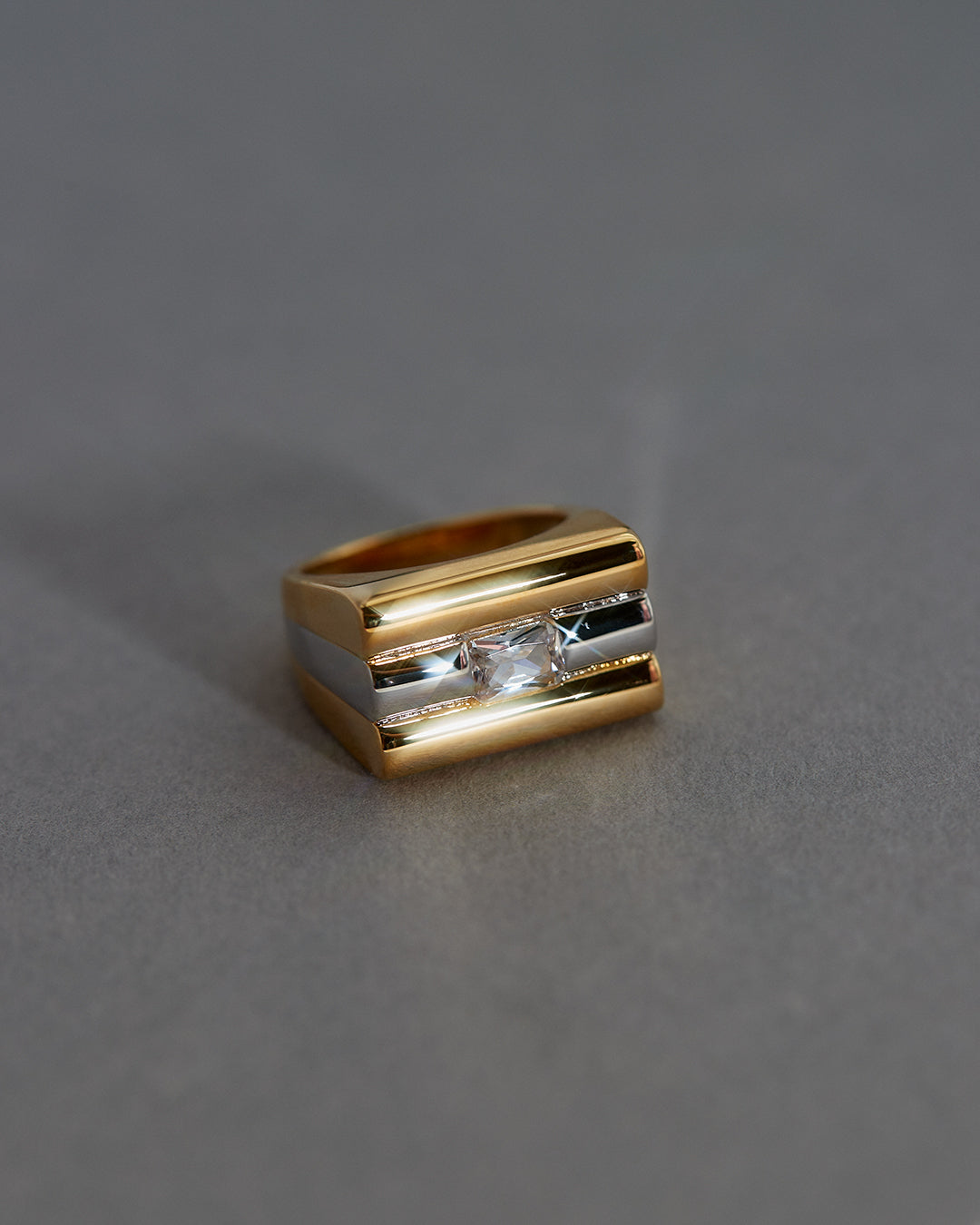 Tricolore Ring | Black Onyx/Cubic Zirconia | Silver
