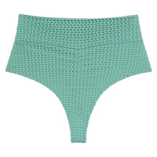 High Rise Bikini Bottom | Turquoise Crochet