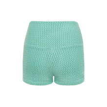 Micro Bike Short | Turquoise Crochet