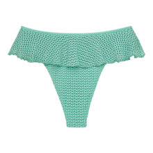 Tamarindo Ruffle Bikini Bottom | Turquoise Crochet