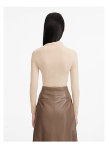 Turtleneck Cashmere Sweater | Beige