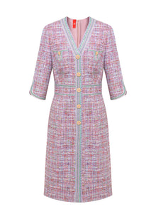 Tweed Dress | Purple