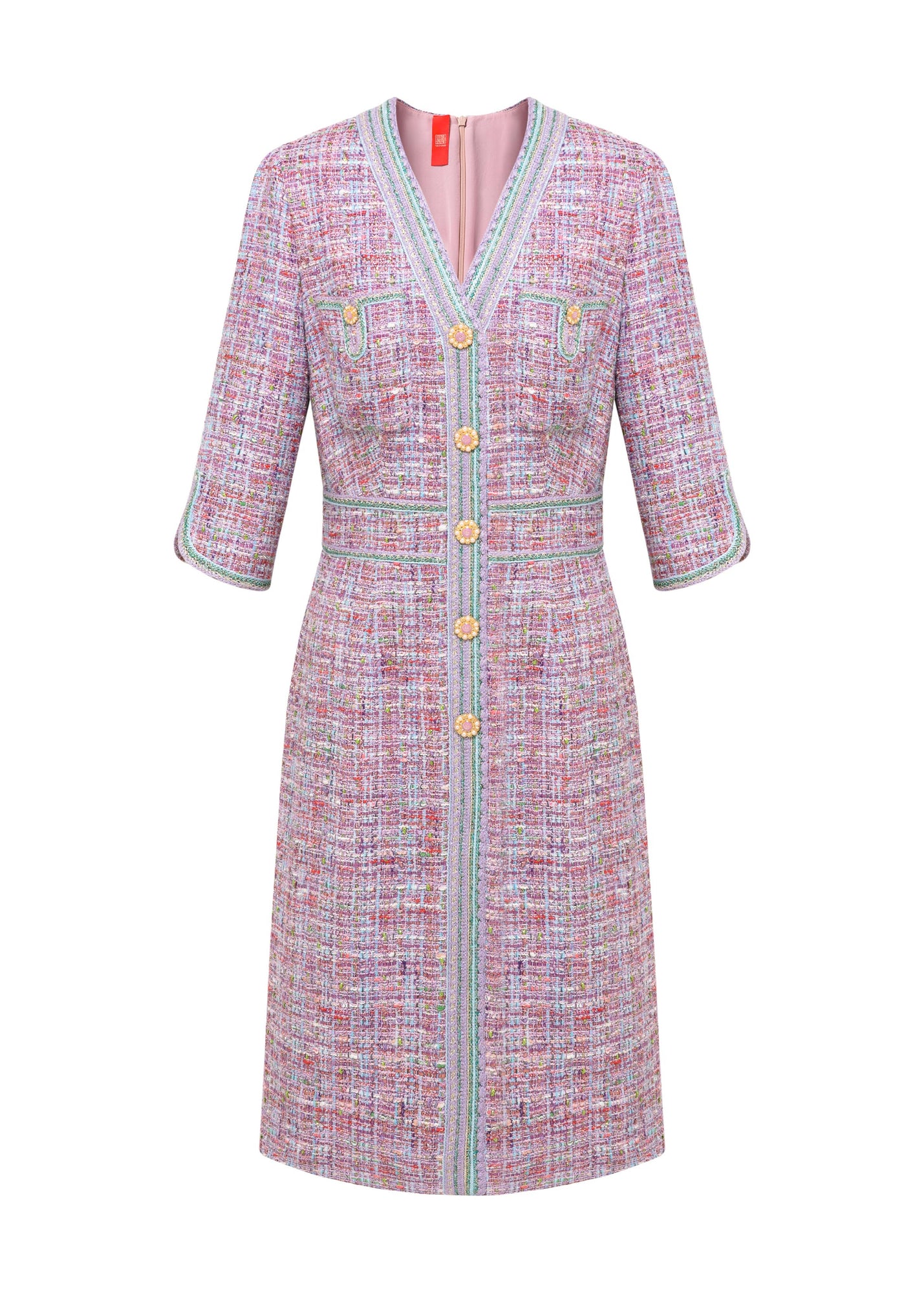 Tweed Dress | Purple