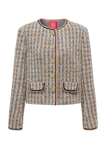 Tweed Knit Cardigan | Grey