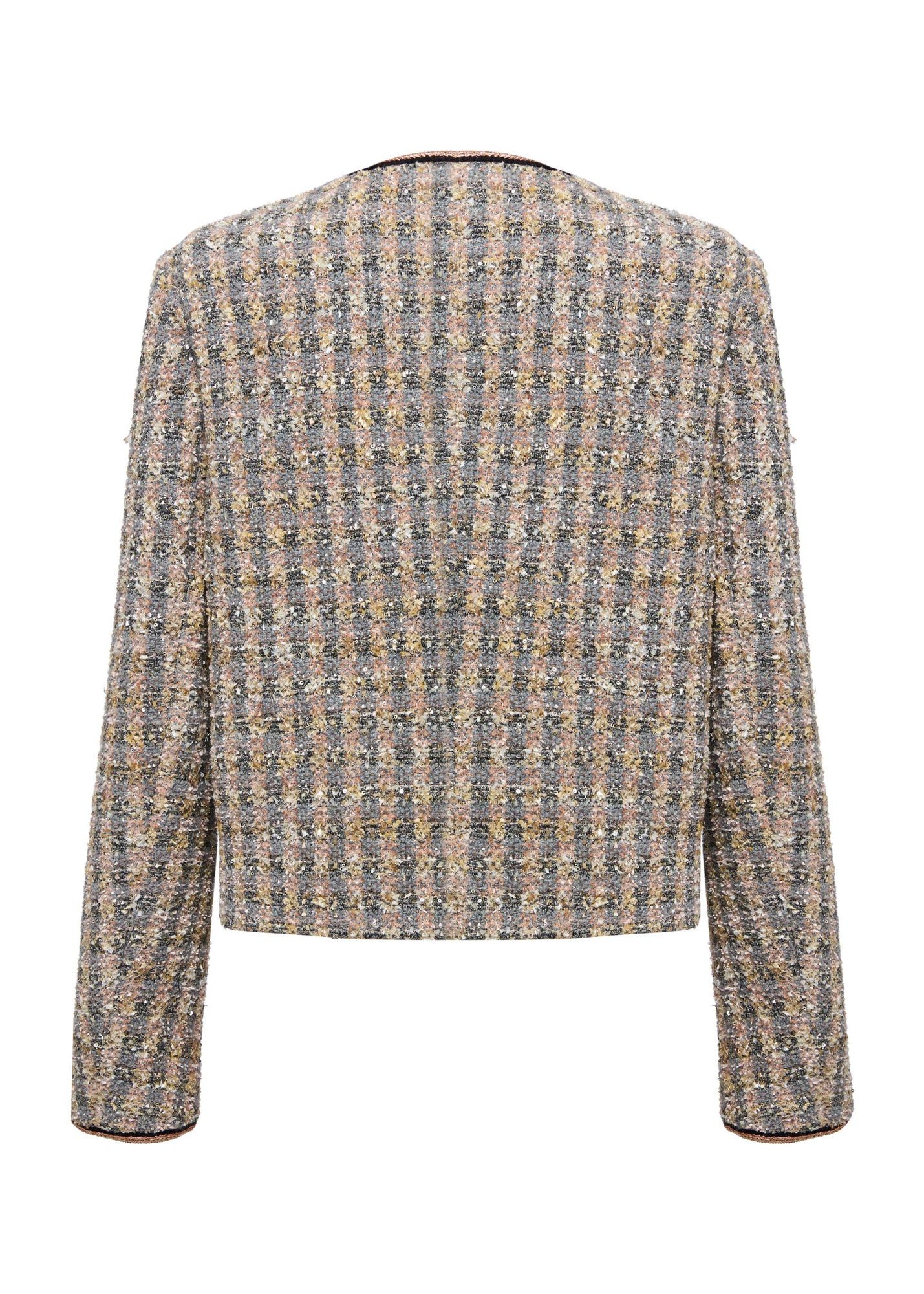 Tweed Knit Cardigan | Grey