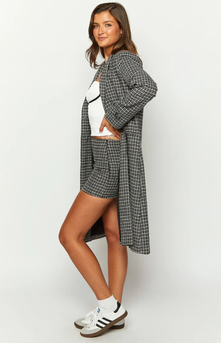 Twilight Plaid Mini Skirt | Grey
