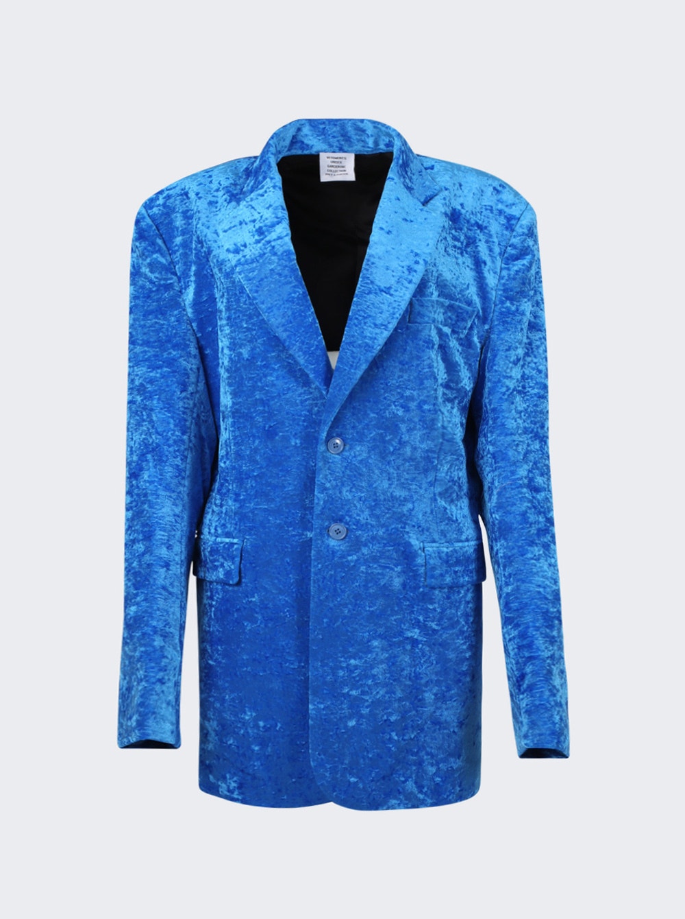 Women | VETEMENTS | Boxy Single Breasted Velvet Tailored Jacket