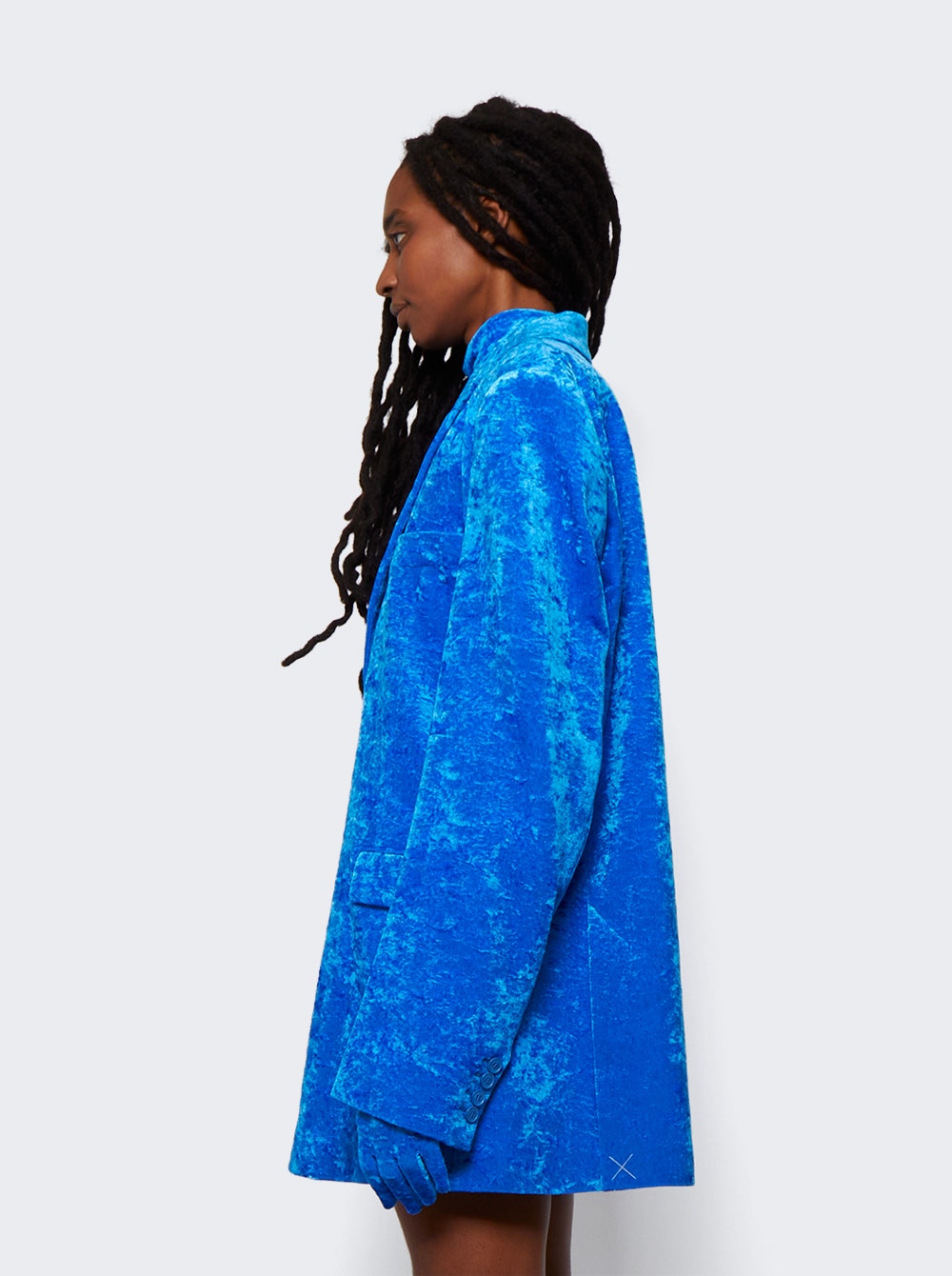 Women | VETEMENTS | Boxy Single Breasted Velvet Tailored Jacket