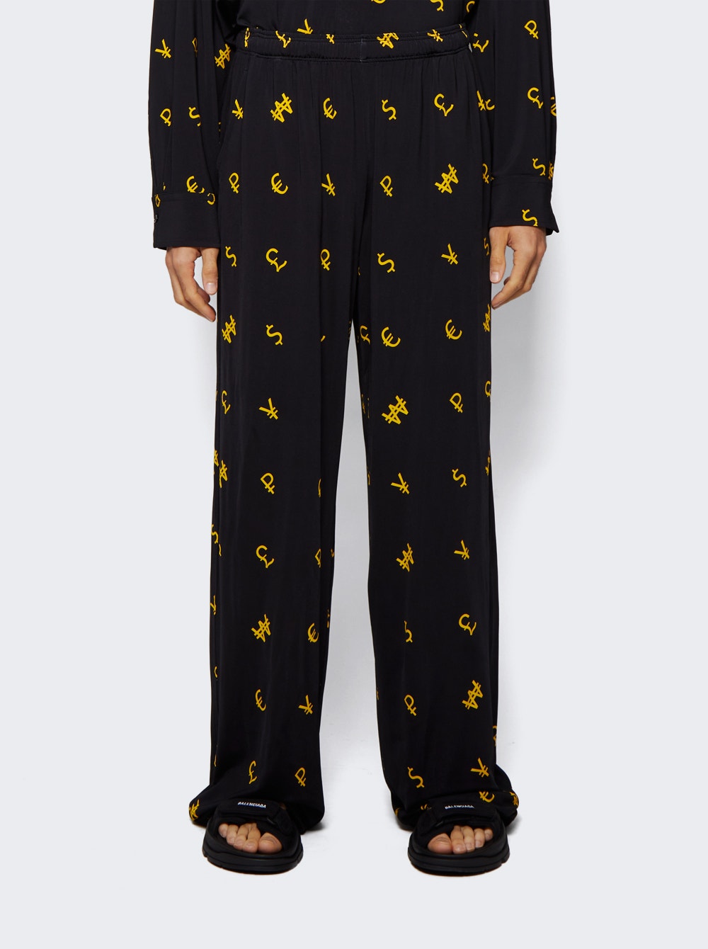 Men | VETEMENTS | Currency Fluid Jersey Pants | Black