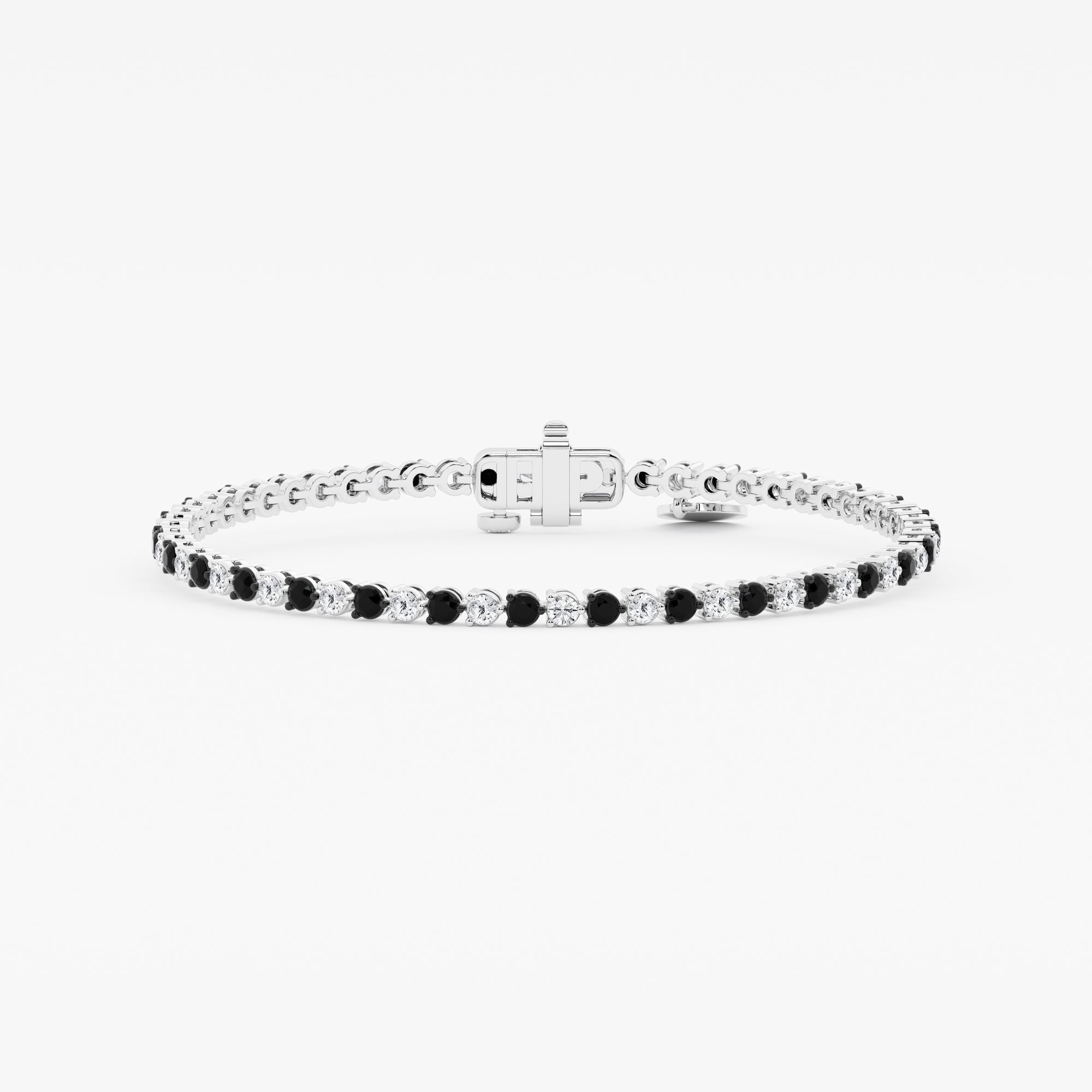 3.00 CT Round Lab-Grown Diamond | Bracelet | 925 Sterling Silver | G Color | SI Clarity