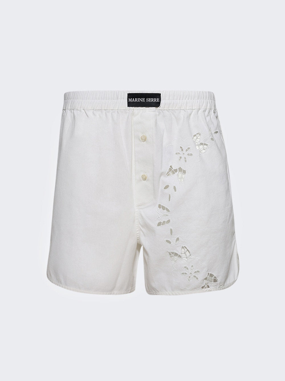 Women | Marine Serre | Regenerated Household Linen Short | White