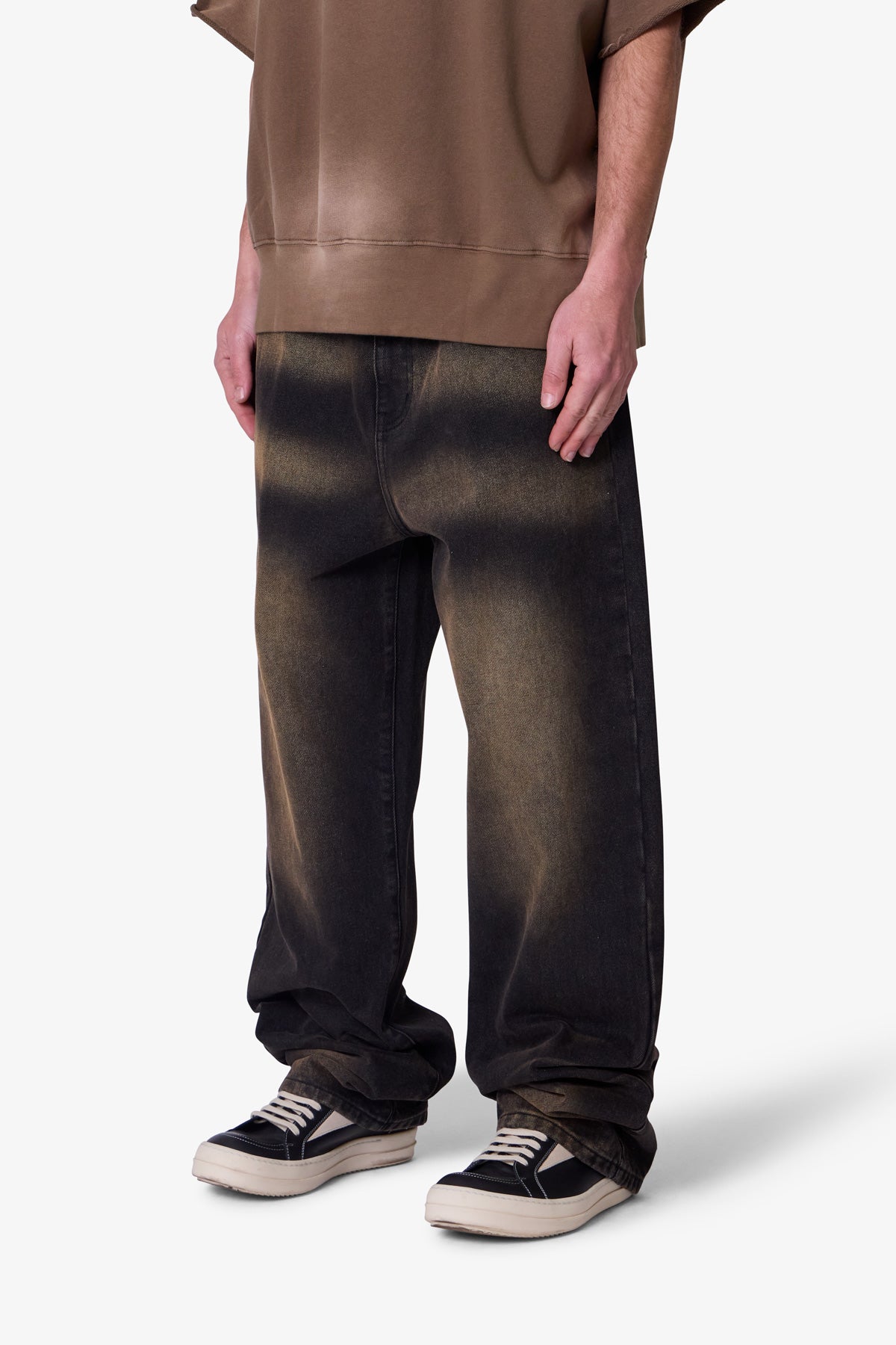 Ultra Baggy Dried Denim | Washed Black