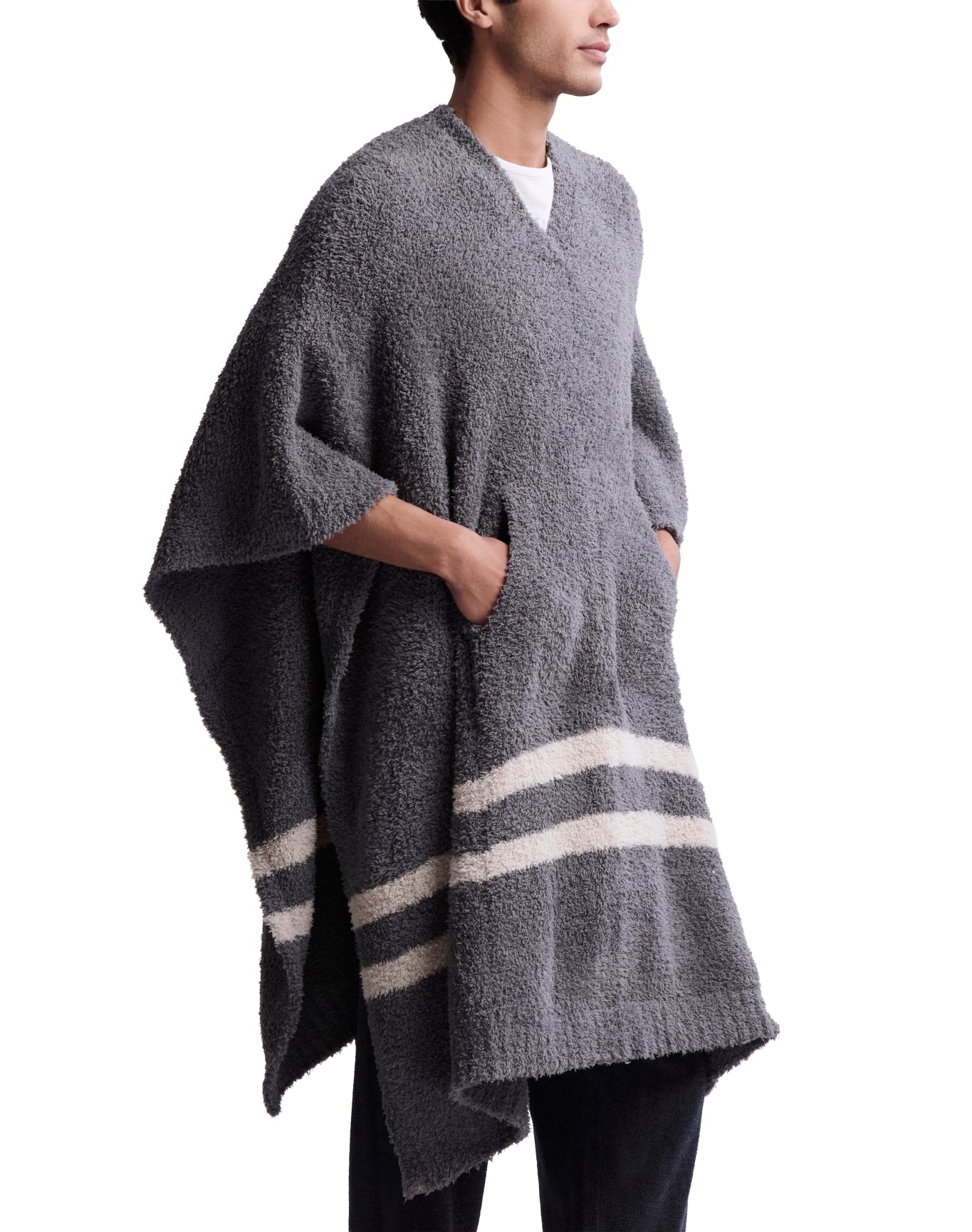 Unisex | Cozychic 3 In 1 Poncho | Graphite-Stone