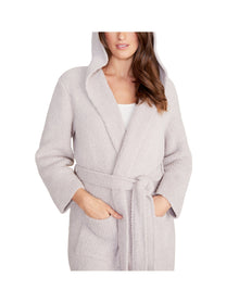 Unisex | Cozychic Ribbed Hooded Robe | Silver Ice