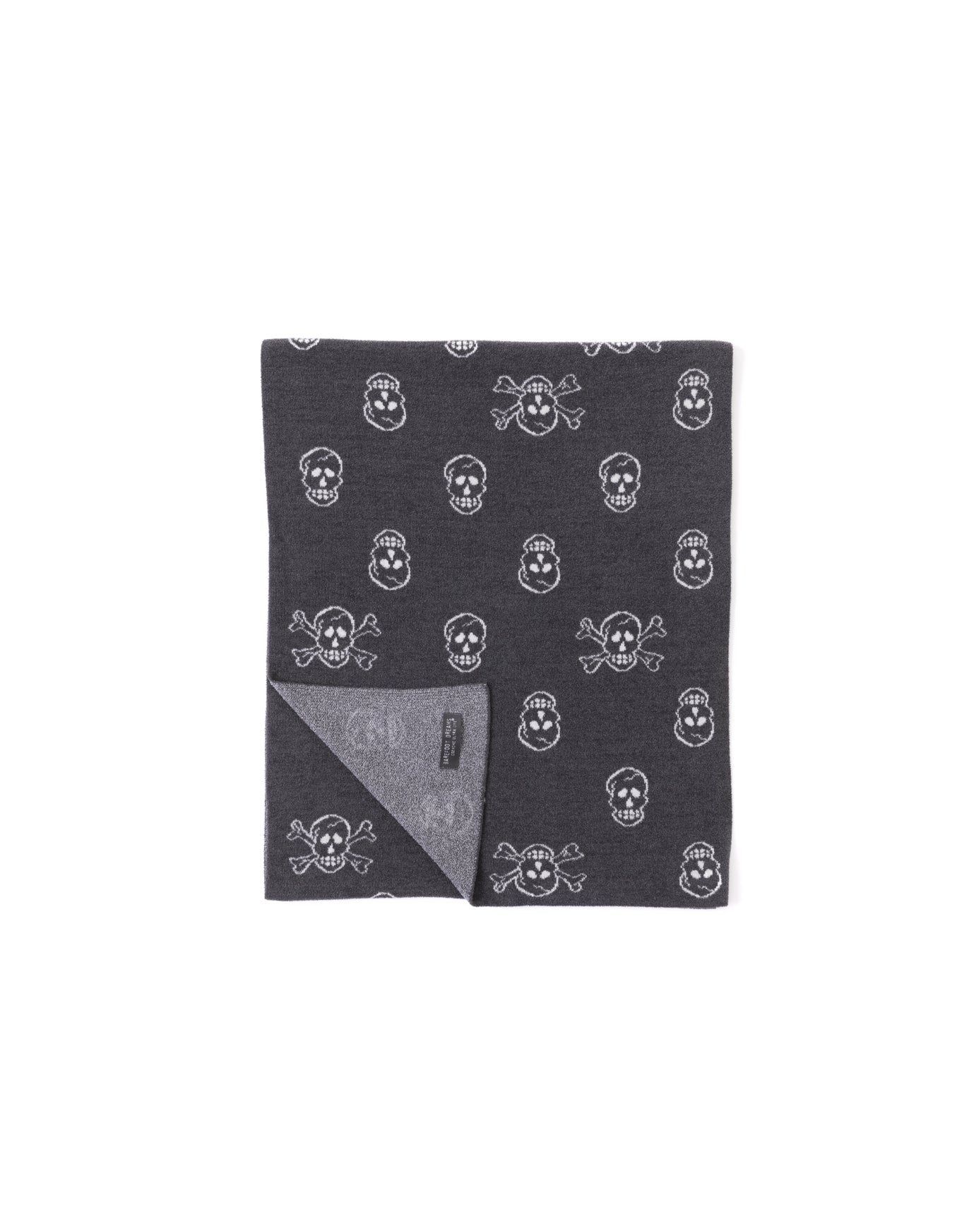 Unisex | Cozychic Ultra Lite Skull Print Scarf | Carbon-Almond