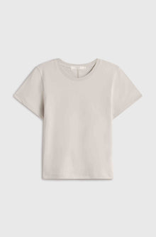 Light grey t-shirt on a light gray background