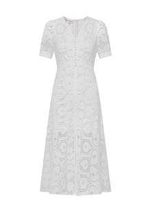 V-Neck Dress | White