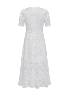 V-Neck Dress | White
