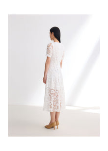 V-Neck Dress | White
