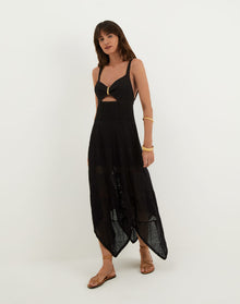 Sabine Handkerchief Dress - Black XS