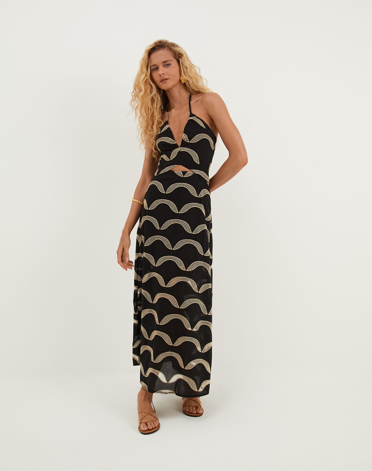 Aila Long Dress - Black XS