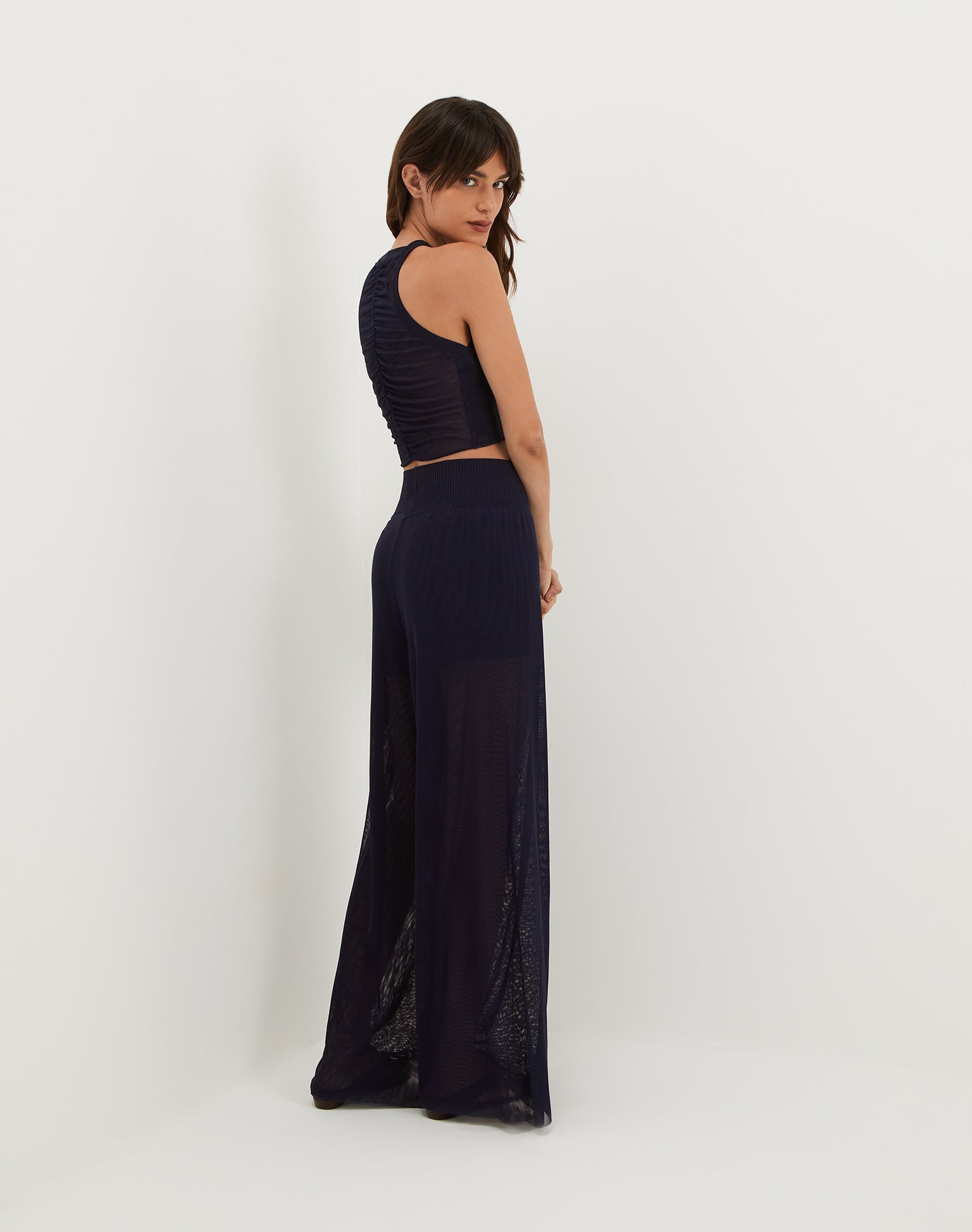 Sia Wide Leg Pants - Sailboat XS