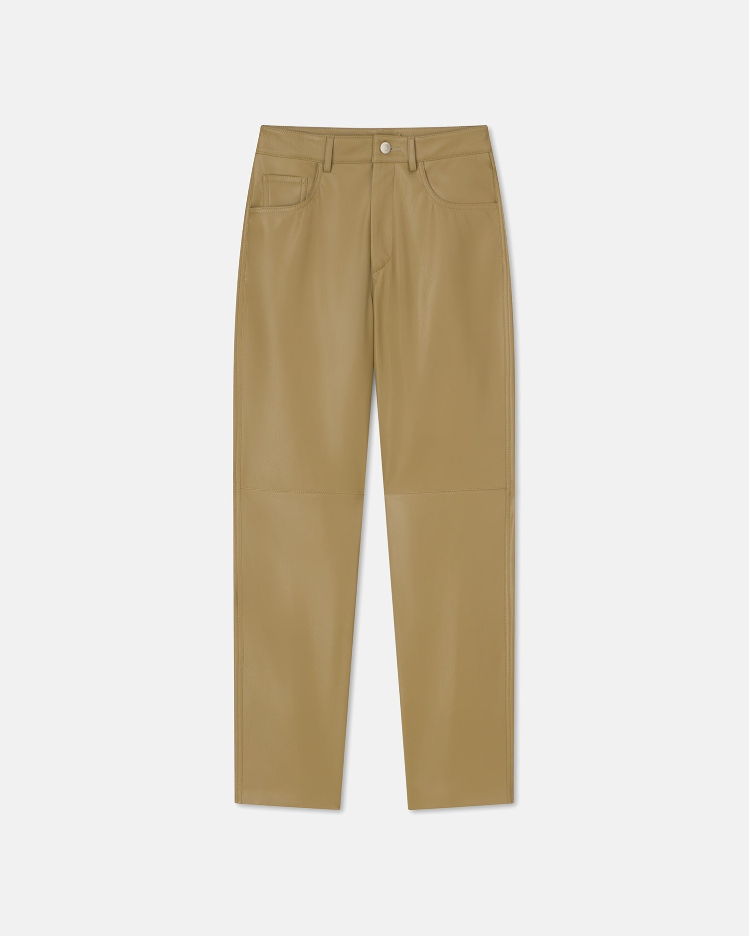 Vinni Okobor Alt-Leather Pants | Khaki Okobor