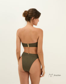 Firenze Solaro Bandeau Top - Evergreen XS