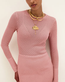 Knit Liz Long Dress - Light Sweet Heart XS