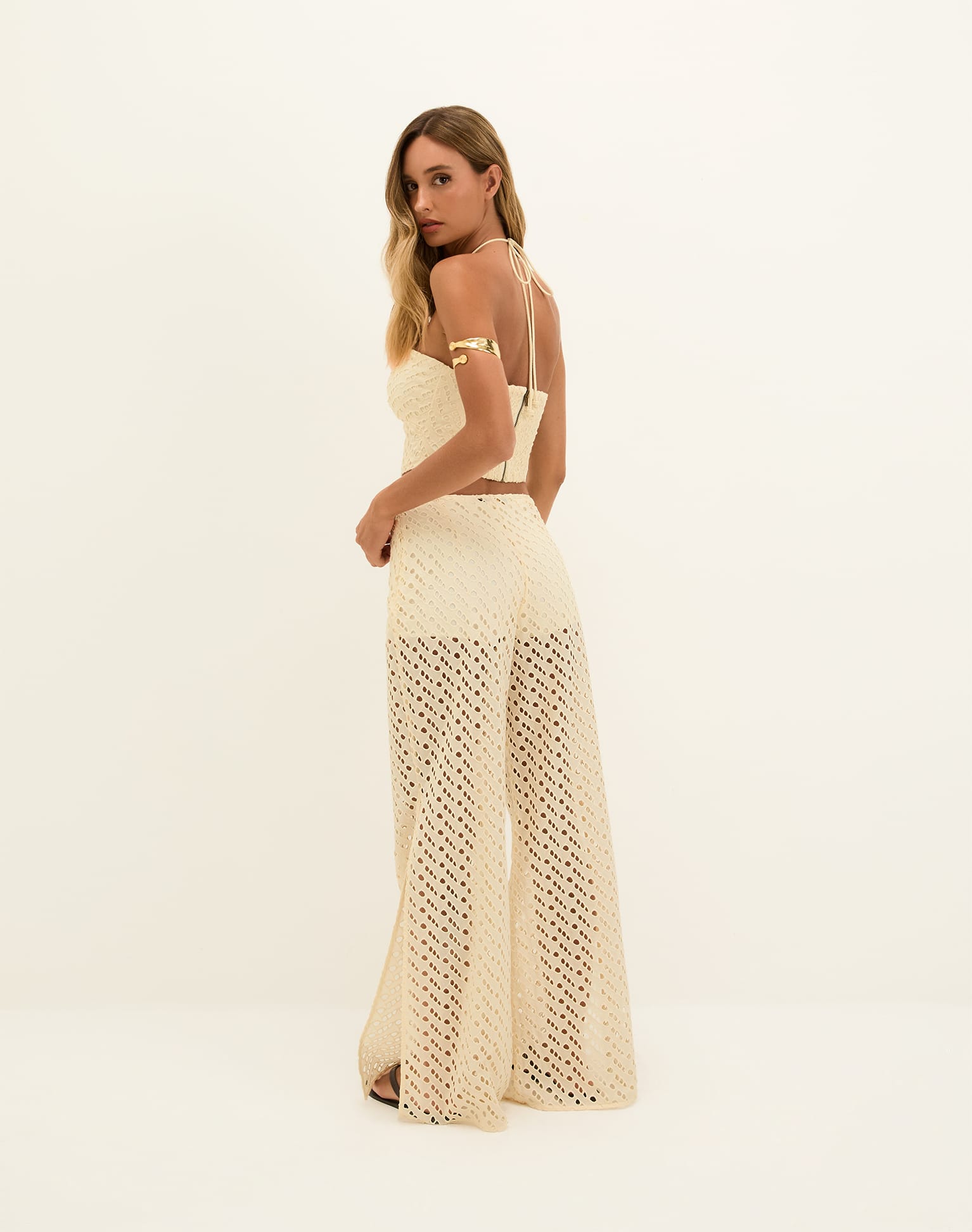 Eyelet Venice Pants - Glitz XS