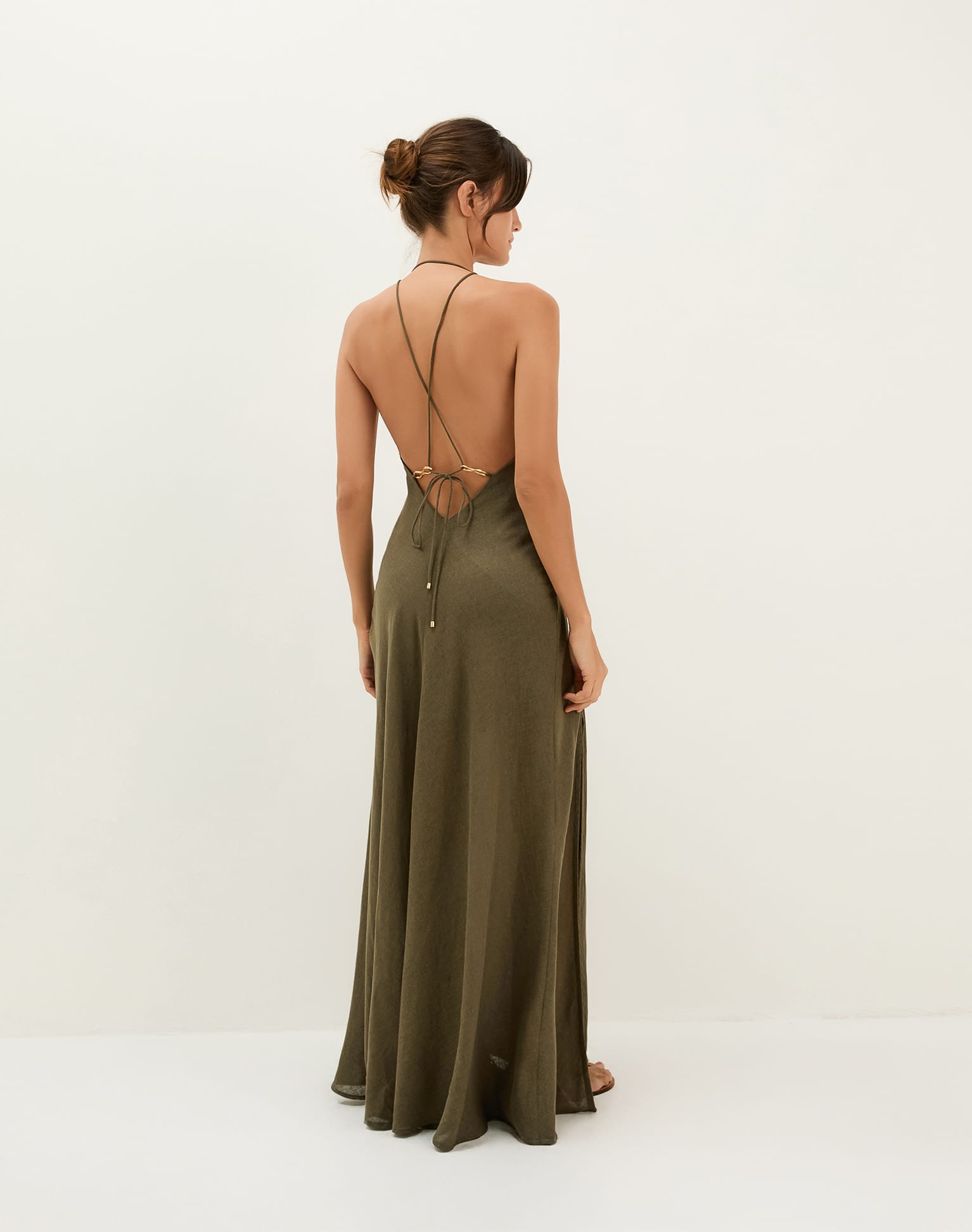 Marbella Long Dress - Evergreen XS