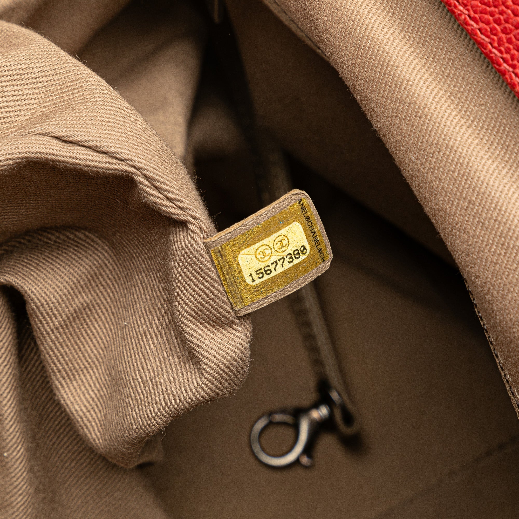 Chanel | Pre-Owned Medium Quilted Caviar Frame Tote | Red