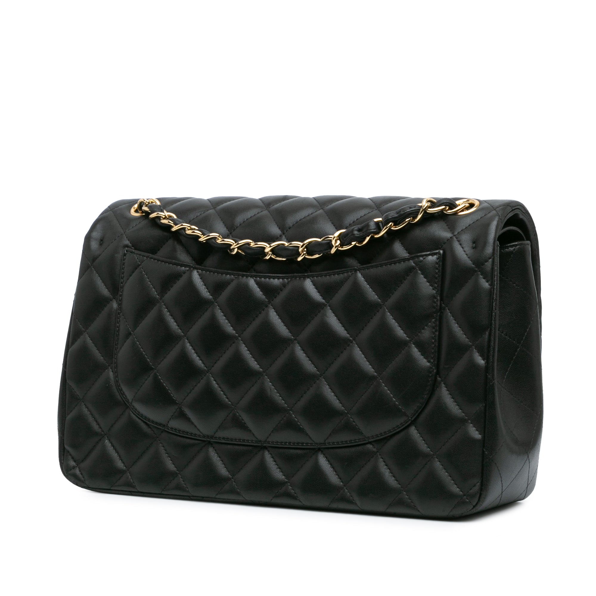Chanel | Pre-Owned Jumbo Classic Lambskin Double Flap - II | Black
