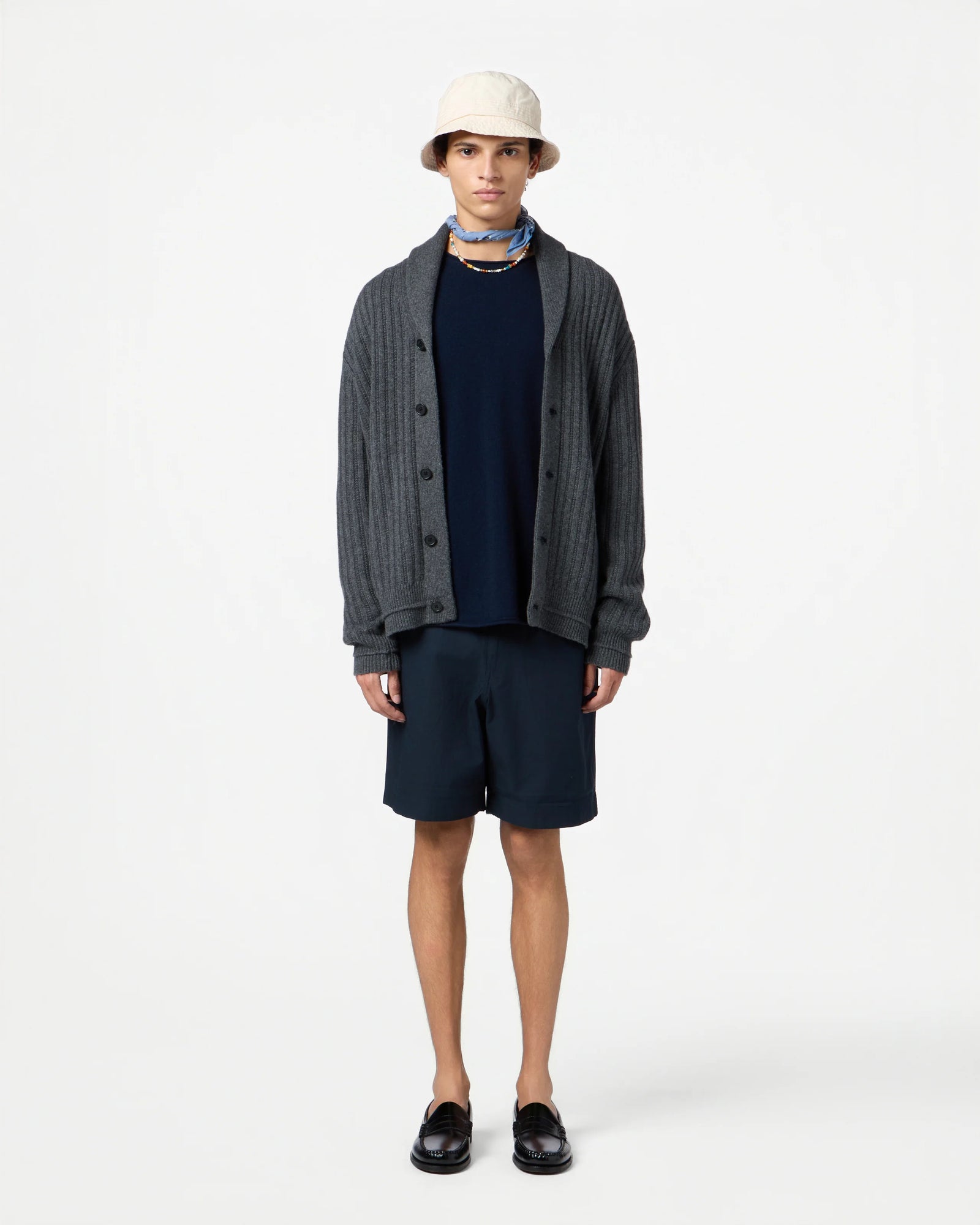 Varsity Cardigan | Charcoal